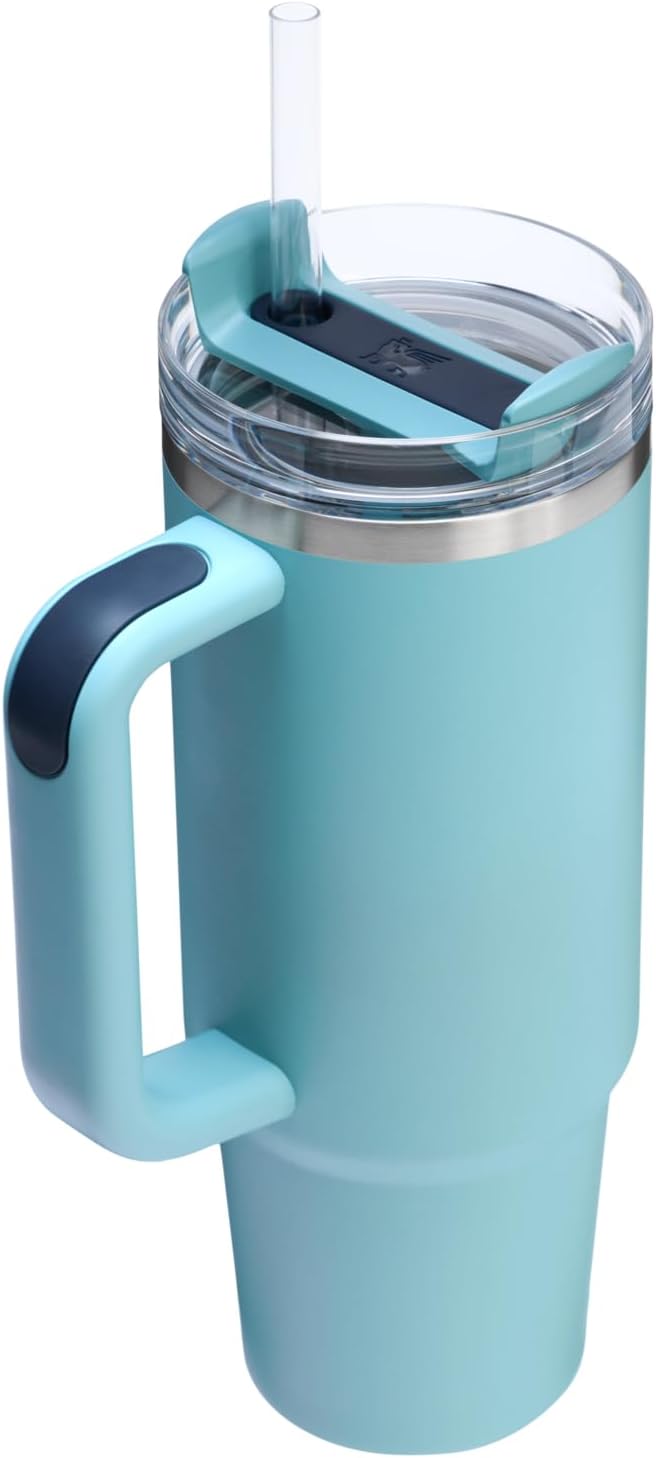 Stanley Quencher H2.0 Tumbler with Handle and Straw 30 oz | Flowstate 3-Position Lid | Cup Holder Compatible for Travel | Insulated Stainless Steel Cup | BPA-Free | Cherry Blossom-Aldronix