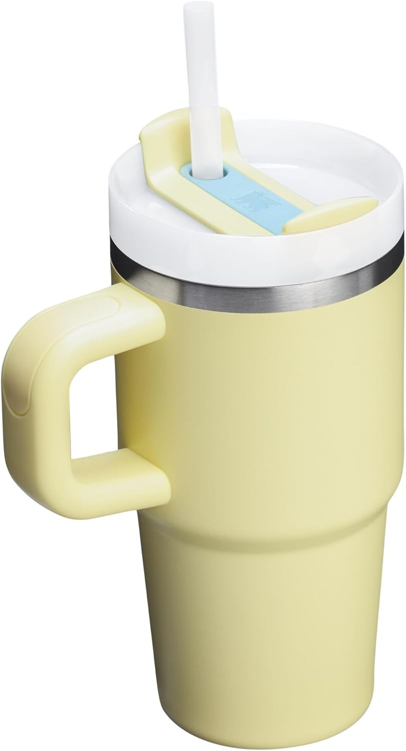 Stanley Quencher H2.0 Tumbler with Handle and Straw 30 oz | Flowstate 3-Position Lid | Cup Holder Compatible for Travel | Insulated Stainless Steel Cup | BPA-Free | Cherry Blossom-Aldronix