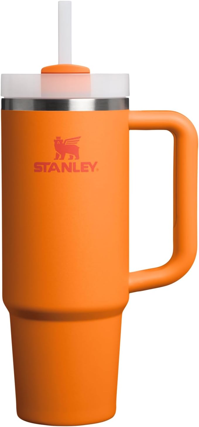 Stanley Quencher H2.0 Tumbler with Handle and Straw 30 oz | Flowstate 3-Position Lid | Cup Holder Compatible for Travel | Insulated Stainless Steel Cup | BPA-Free | Cherry Blossom-Aldronix