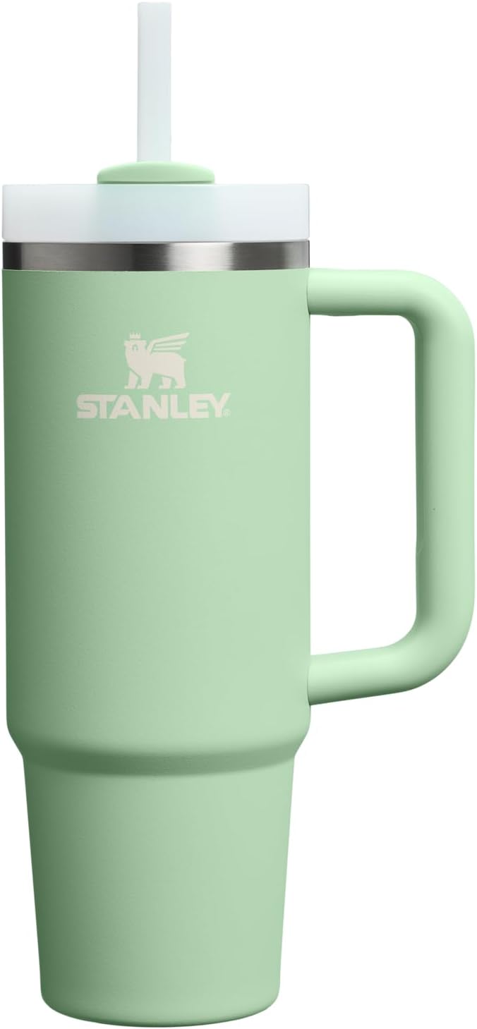 Stanley Quencher H2.0 Tumbler with Handle and Straw 30 oz | Flowstate 3-Position Lid | Cup Holder Compatible for Travel | Insulated Stainless Steel Cup | BPA-Free | Cherry Blossom-Aldronix
