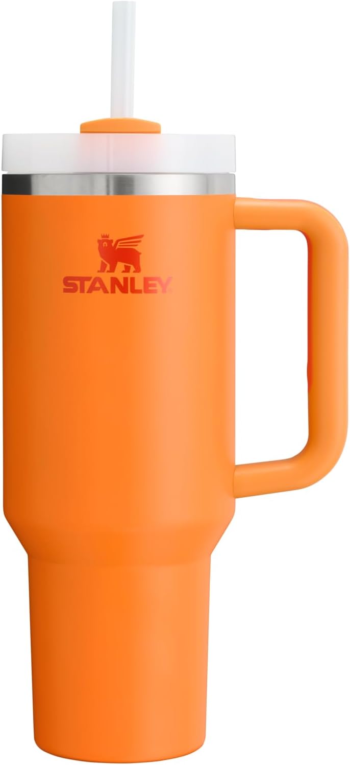 Stanley Quencher H2.0 Tumbler with Handle and Straw 30 oz | Flowstate 3-Position Lid | Cup Holder Compatible for Travel | Insulated Stainless Steel Cup | BPA-Free | Cherry Blossom-Aldronix