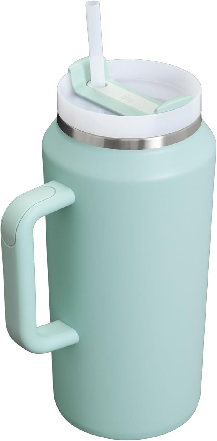 Stanley Quencher H2.0 Tumbler with Handle and Straw 30 oz | Flowstate 3-Position Lid | Cup Holder Compatible for Travel | Insulated Stainless Steel Cup | BPA-Free | Cherry Blossom-Aldronix