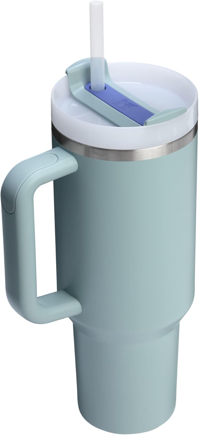 Stanley Quencher H2.0 Tumbler with Handle and Straw 30 oz | Flowstate 3-Position Lid | Cup Holder Compatible for Travel | Insulated Stainless Steel Cup | BPA-Free | Cherry Blossom-Aldronix