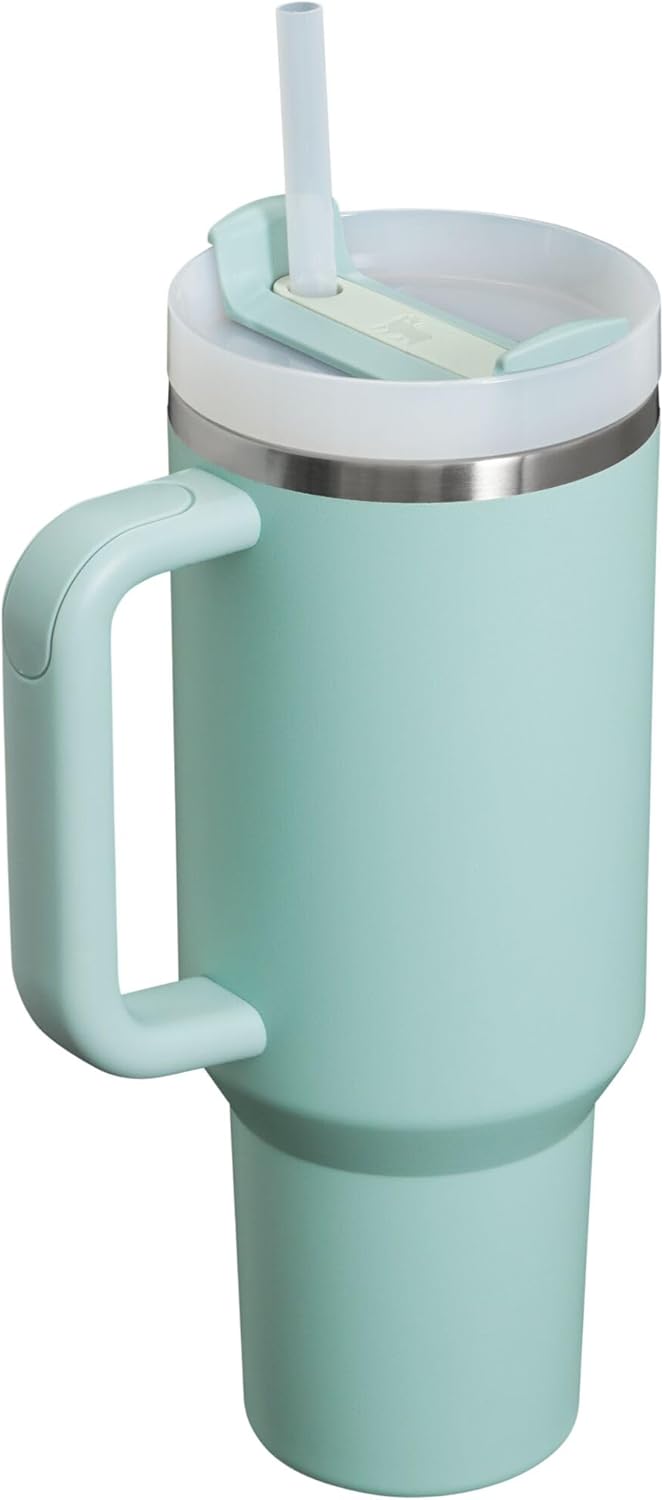 Stanley Quencher H2.0 Tumbler with Handle and Straw 30 oz | Flowstate 3-Position Lid | Cup Holder Compatible for Travel | Insulated Stainless Steel Cup | BPA-Free | Cherry Blossom-Aldronix