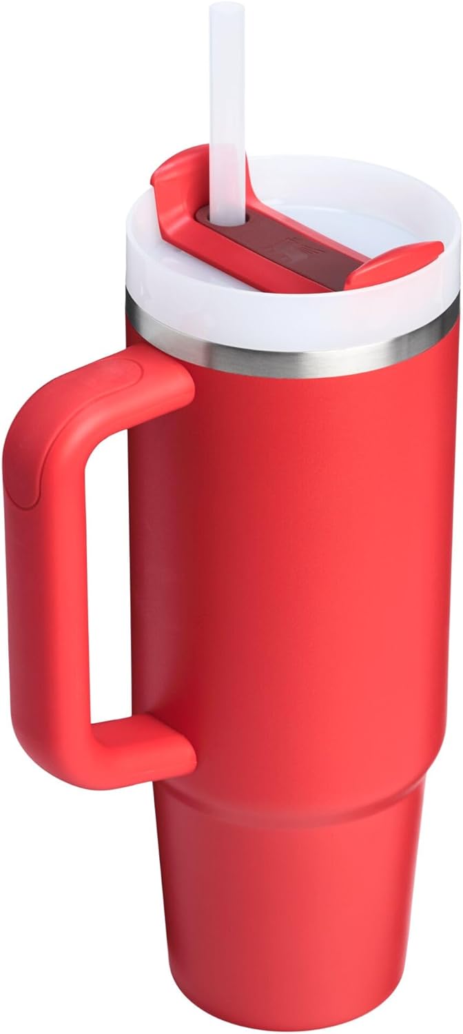 Stanley Quencher H2.0 Tumbler with Handle and Straw 30 oz | Flowstate 3-Position Lid | Cup Holder Compatible for Travel | Insulated Stainless Steel Cup | BPA-Free | Cherry Blossom-Aldronix