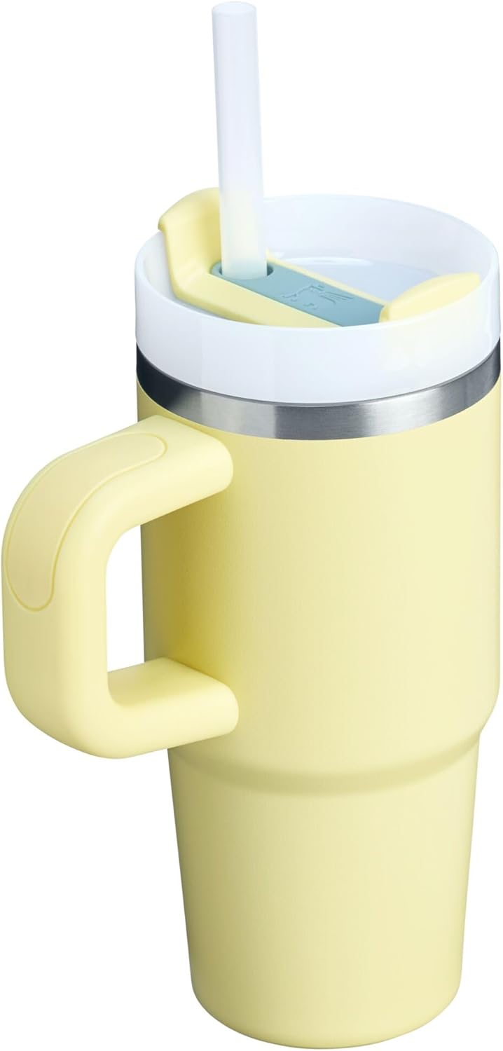 Stanley Quencher H2.0 Tumbler with Handle and Straw 30 oz | Flowstate 3-Position Lid | Cup Holder Compatible for Travel | Insulated Stainless Steel Cup | BPA-Free | Cherry Blossom-Aldronix