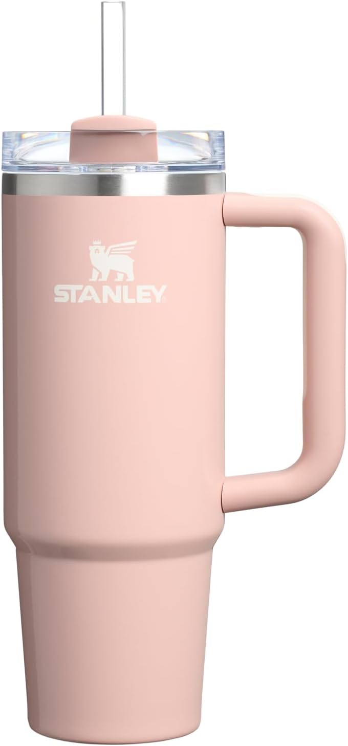 Stanley Quencher H2.0 Tumbler with Handle and Straw 30 oz | Flowstate 3-Position Lid | Cup Holder Compatible for Travel | Insulated Stainless Steel Cup | BPA-Free | Cherry Blossom-Aldronix