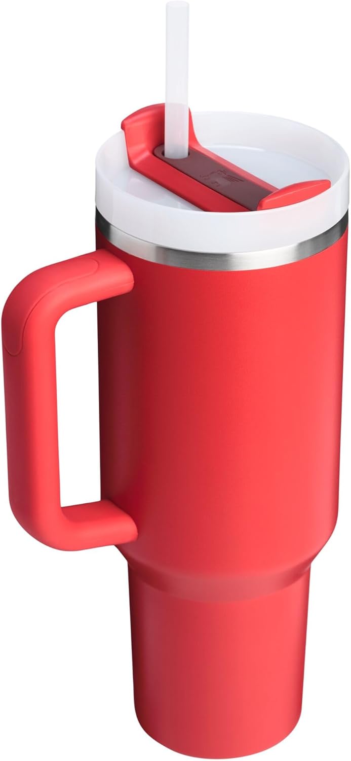 Stanley Quencher H2.0 Tumbler with Handle and Straw 30 oz | Flowstate 3-Position Lid | Cup Holder Compatible for Travel | Insulated Stainless Steel Cup | BPA-Free | Cherry Blossom-Aldronix