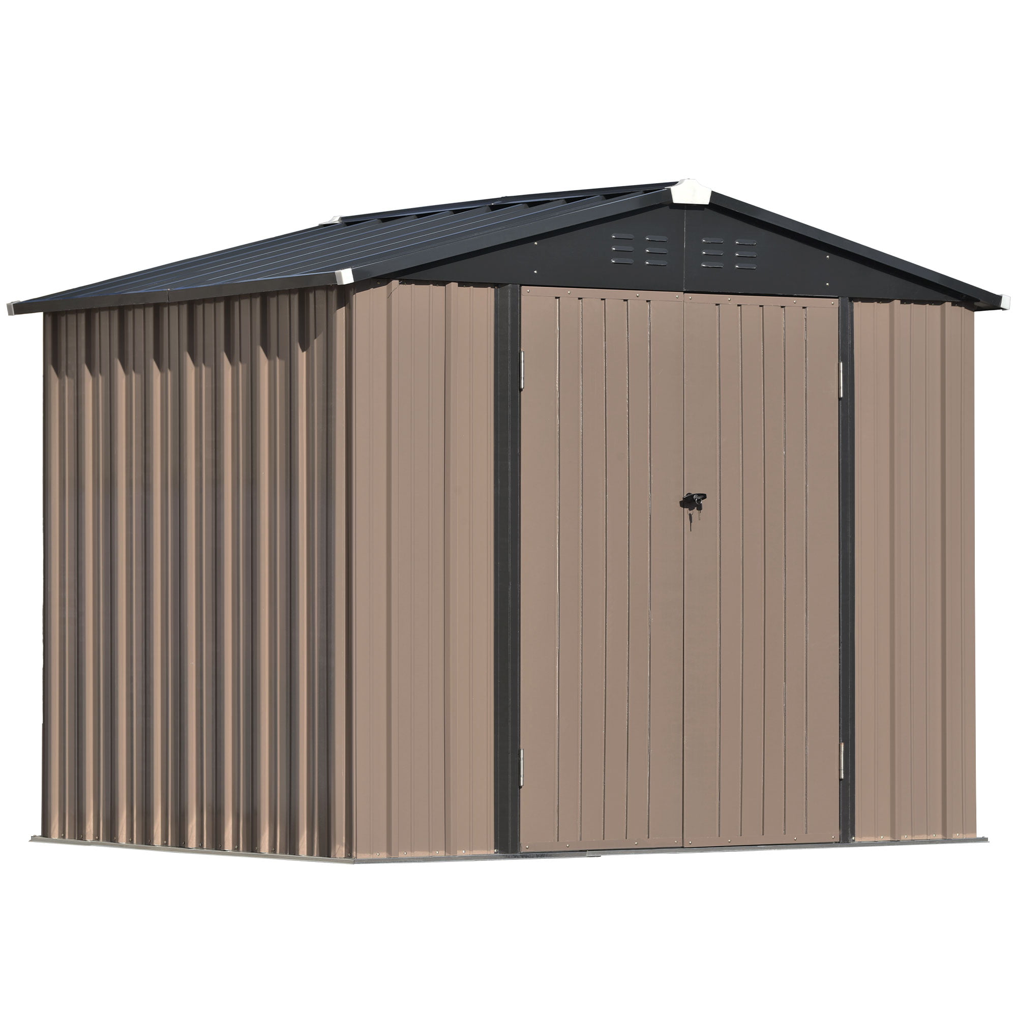 6' x 4' Outdoor Metal Storage Shed, Tools Storage Shed-Aldronix