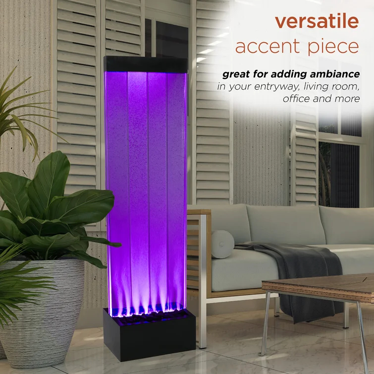Stainless Steel Fountain with Light-Aldronix