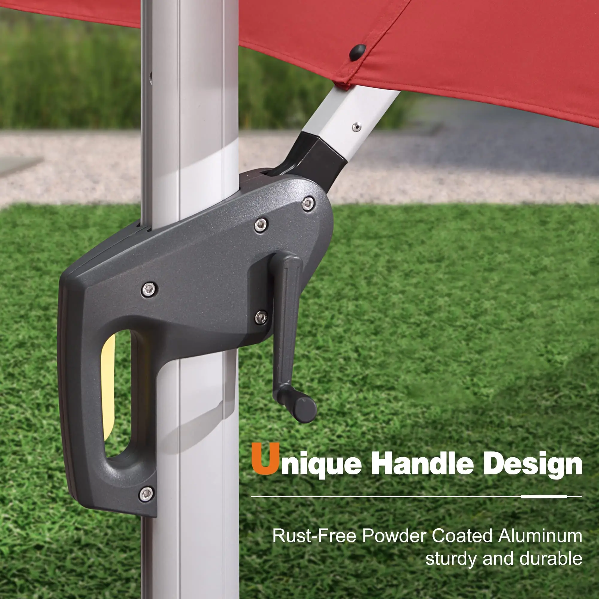 Solar Powered LED Cantilever Patio Umbrella-Aldronix
