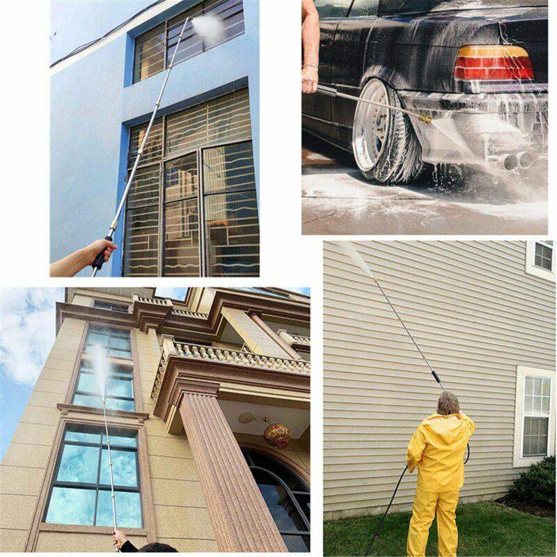 4000 PSI Telescoping High Pressure Washer Wand Set for Gutter & Roof Drainage & Walls Cleaning-Aldronix