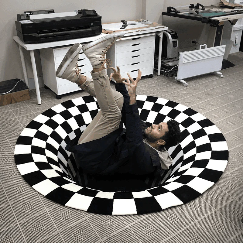 3D Vortex Illusion Rug-Aldronix