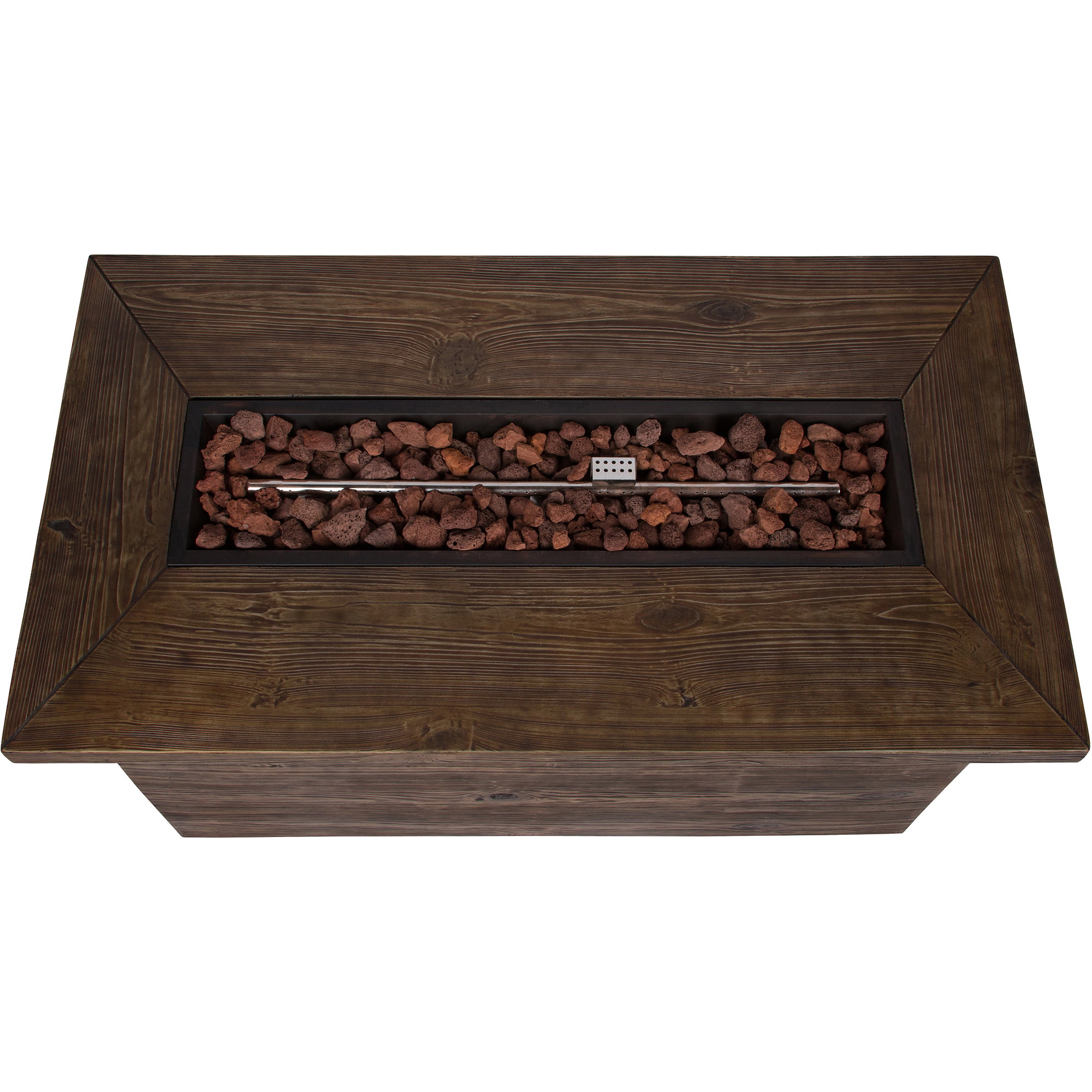 35 in. Round Outdoor Fire Pit Table - Stone-Aldronix