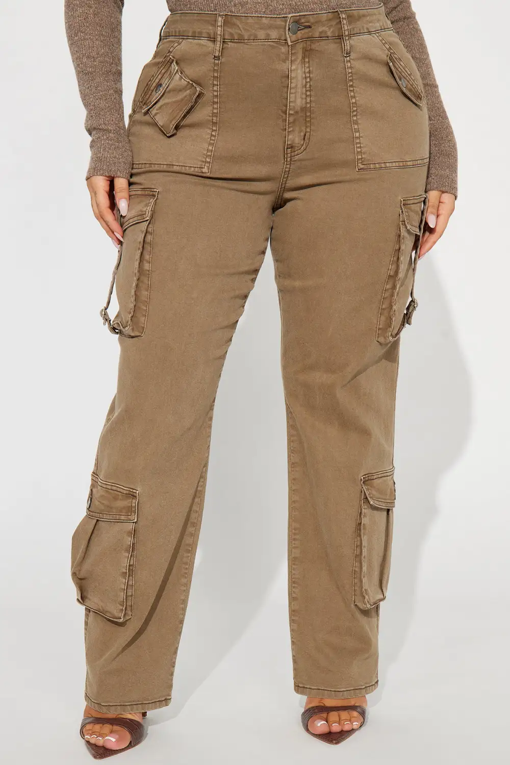 Nothing Left To Say Cargo Jeans - Olive-Aldronix