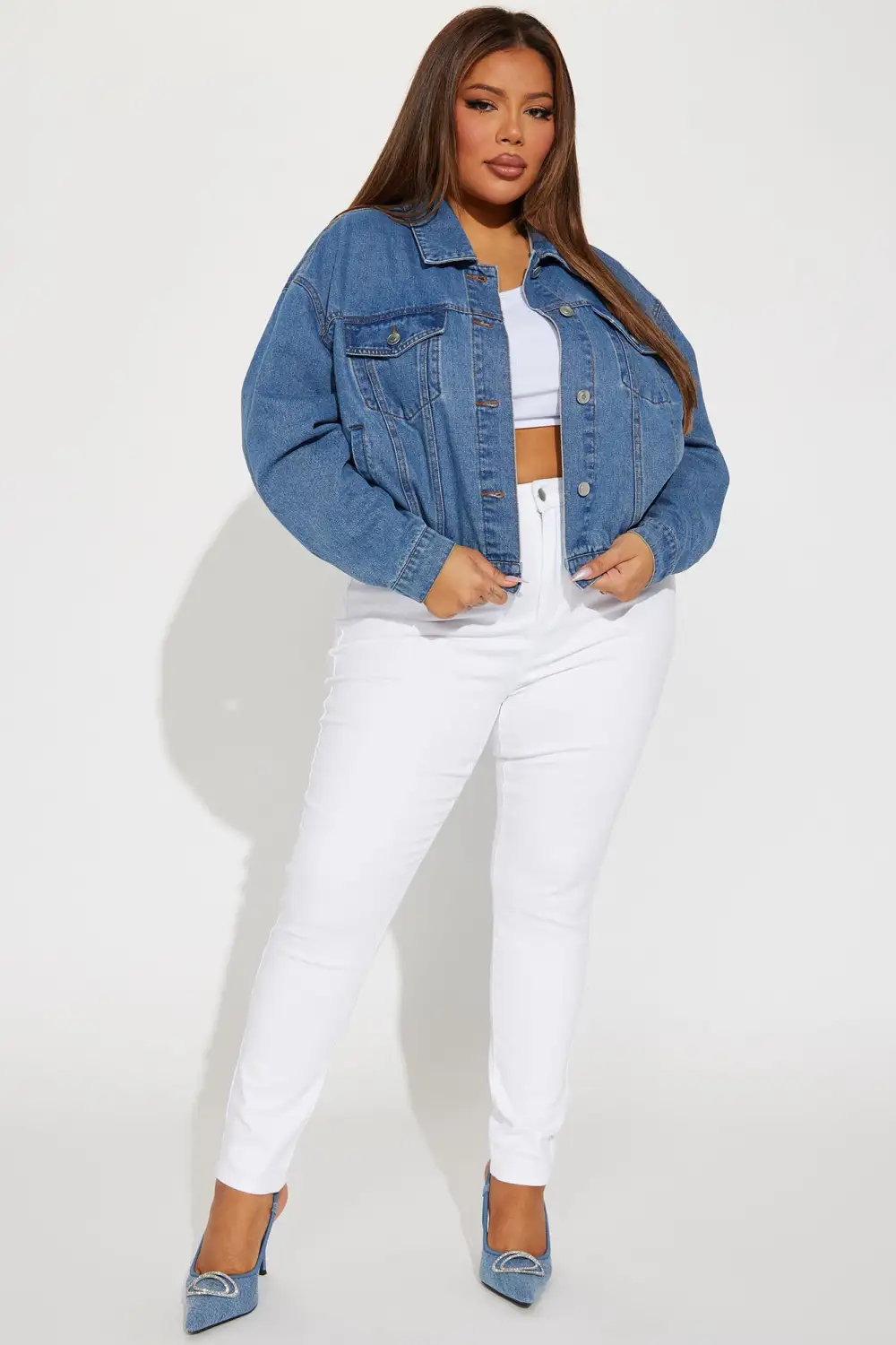 Just For You Denim Jacket - Medium Wash-Aldronix