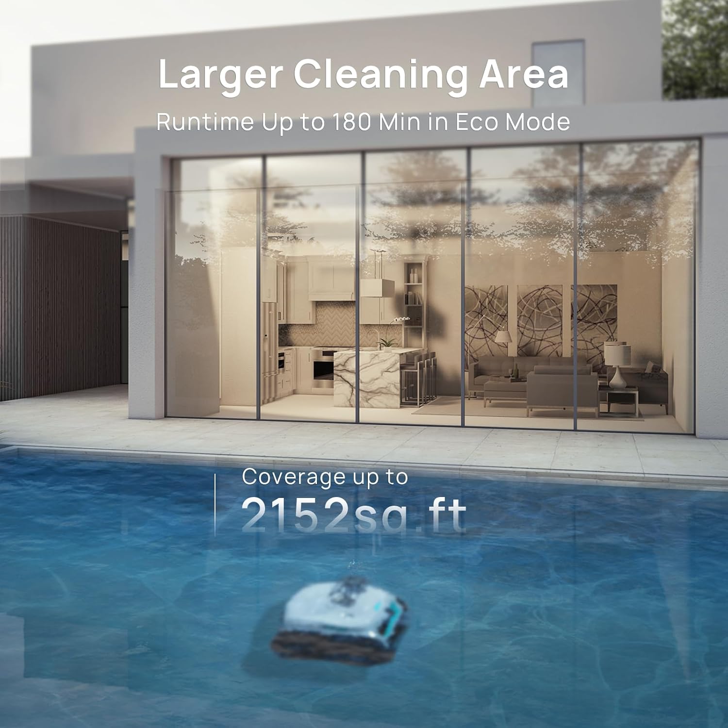(2025 New)  C2 Vision Robotic Pool Vacuum with AI Camera, Ultra-Fine Filtration Pool Cleaners for Above&Inground Pools, Comprehensive 8 Mode, Wall Climbing, Smart Navigation, Gray-Aldronix