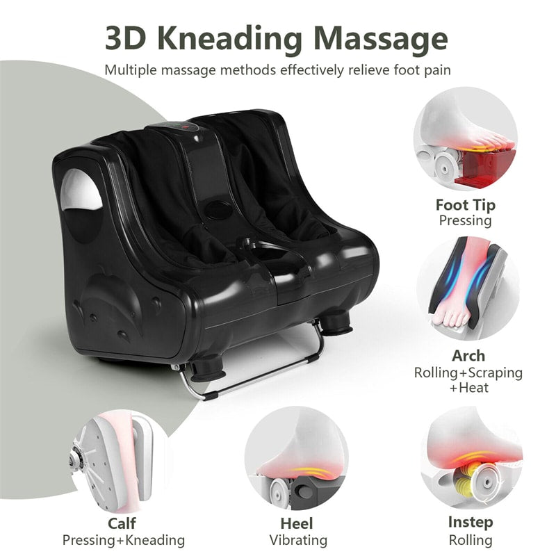 Shiatsu Electric Foot Massager Heat Vibration Deep Kneading Foot Calf Massager-Aldronix