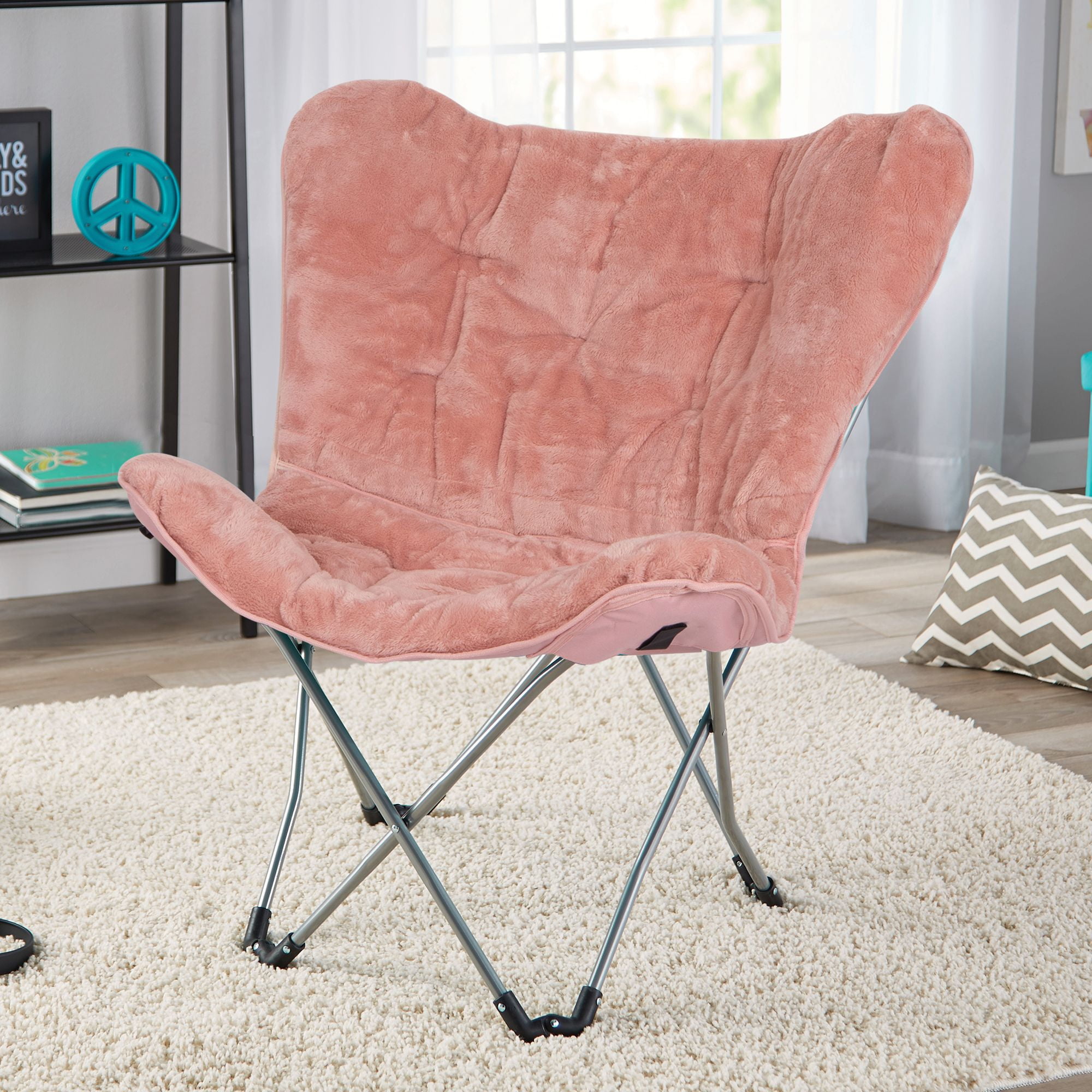 Folding Butterfly Chair , Blue-Aldronix