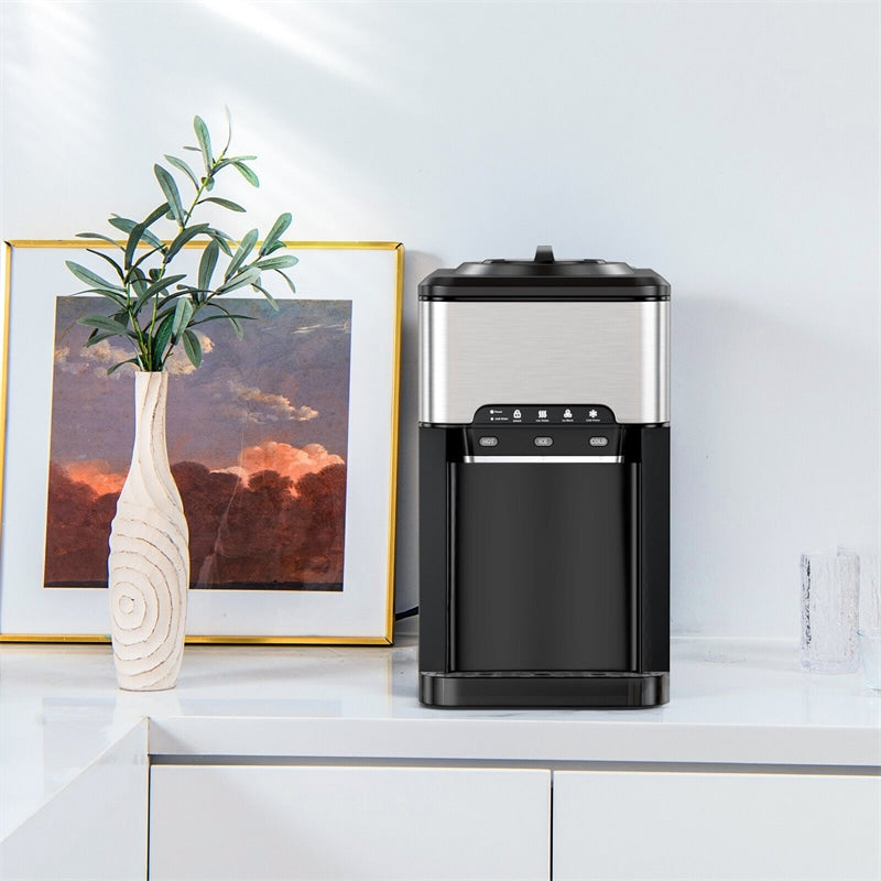 3-in-1 Water Cooler Dispenser with Ice Maker & Child Safety Lock for Home-Aldronix