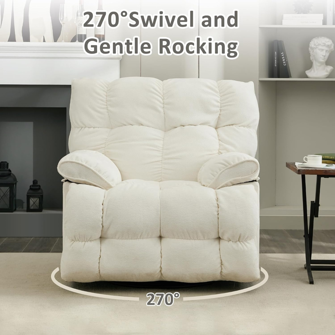 Super Comfy Overstuffed Extra Wide Rocking Recliners-Aldronix