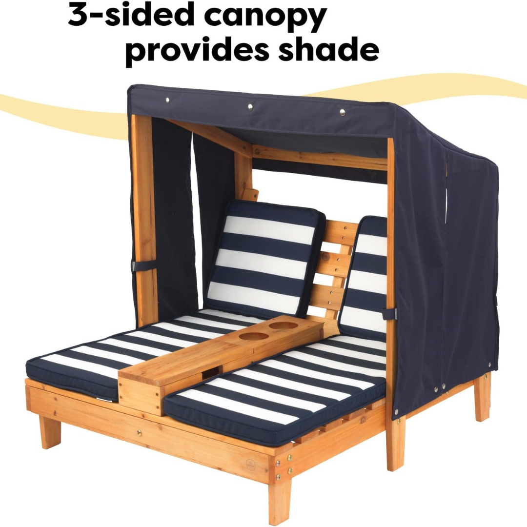Double Garden Sun Lounger for Kids-Aldronix
