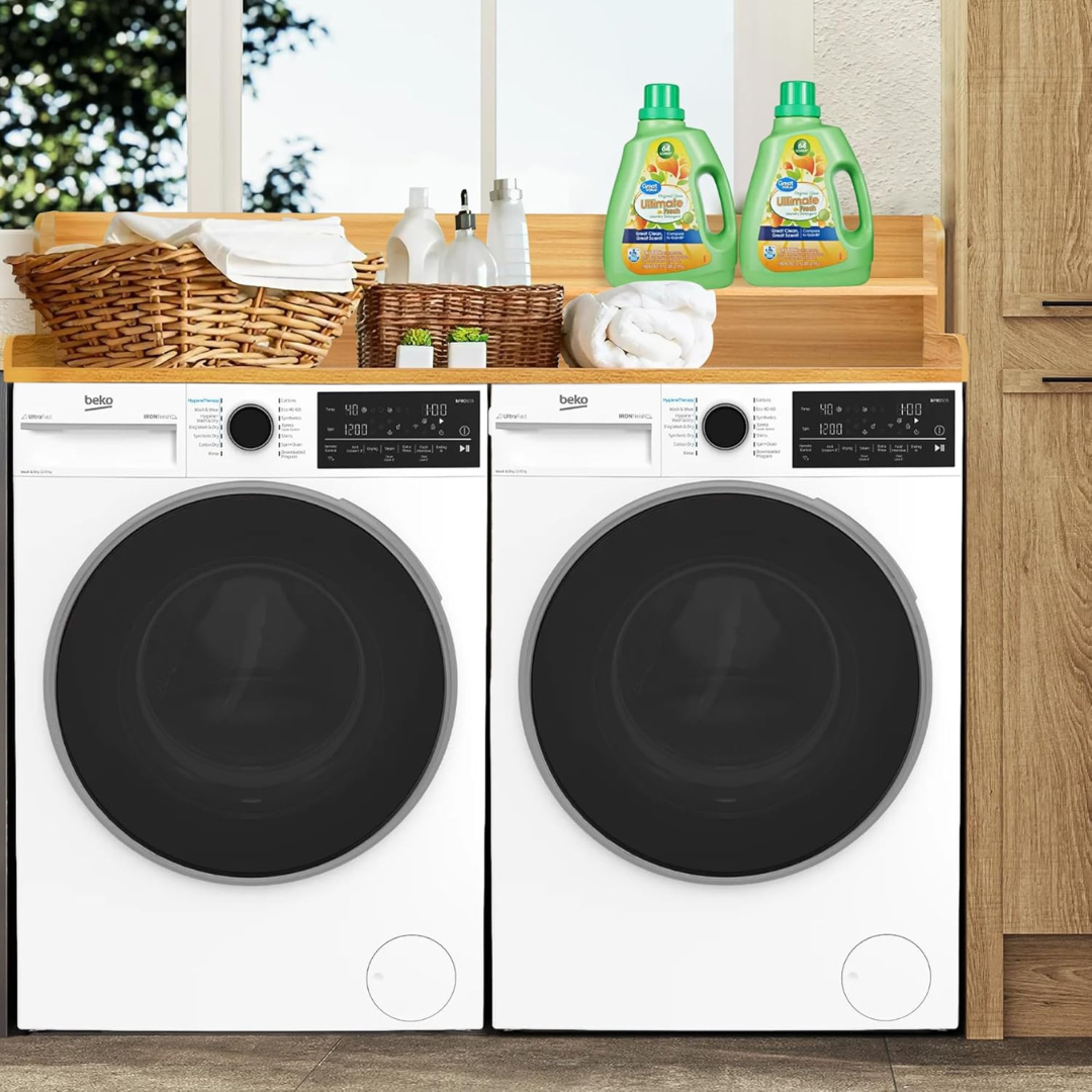 Laundry Countertop with 2-Tier Shelf-Aldronix