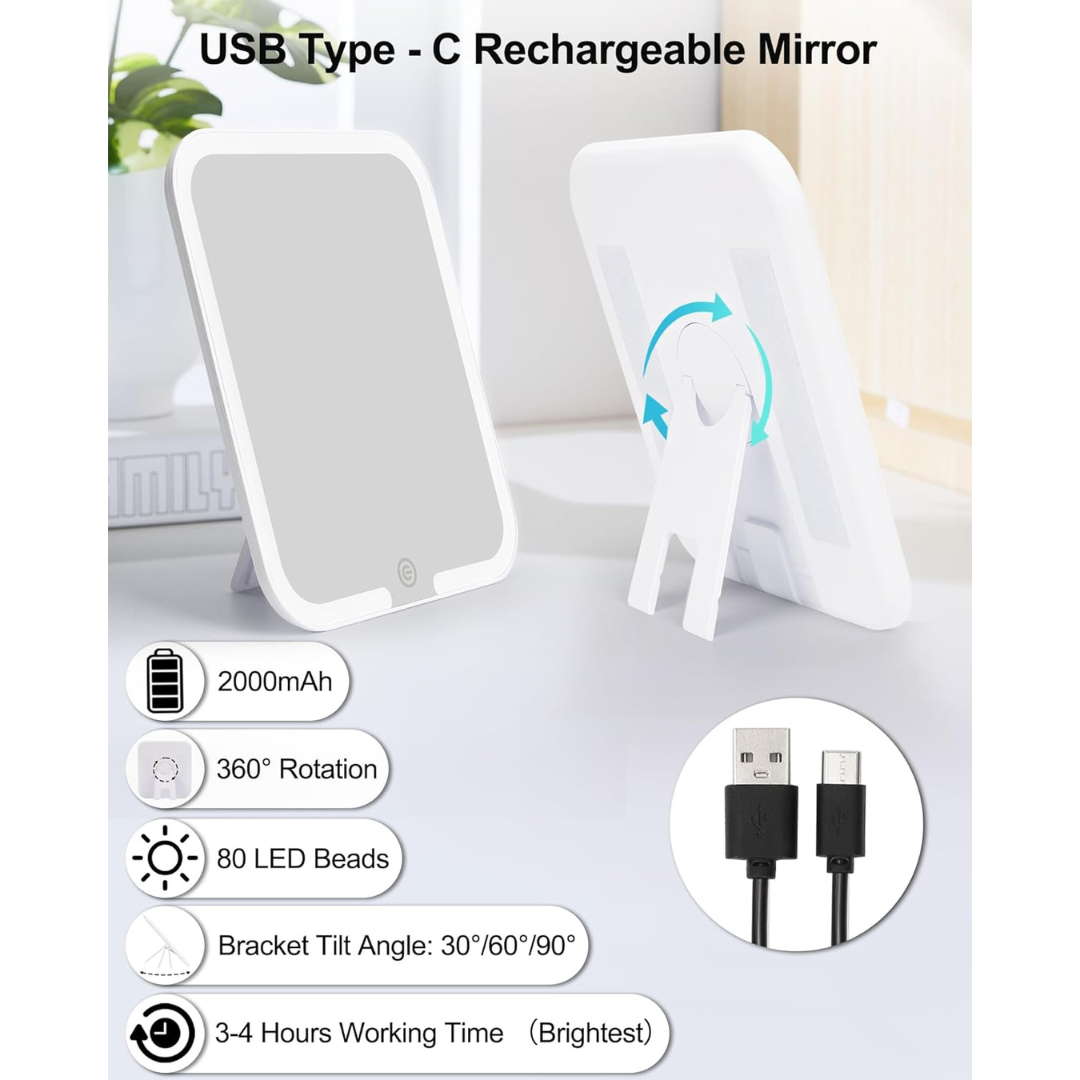 Makeup Bag with LED Mirror-Aldronix