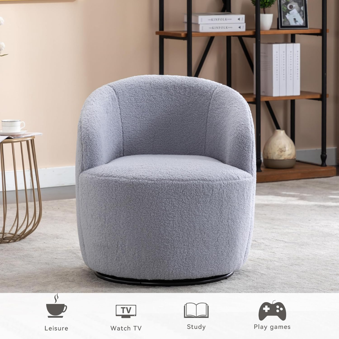 Teddy Swivel Cuddle Chair-Aldronix