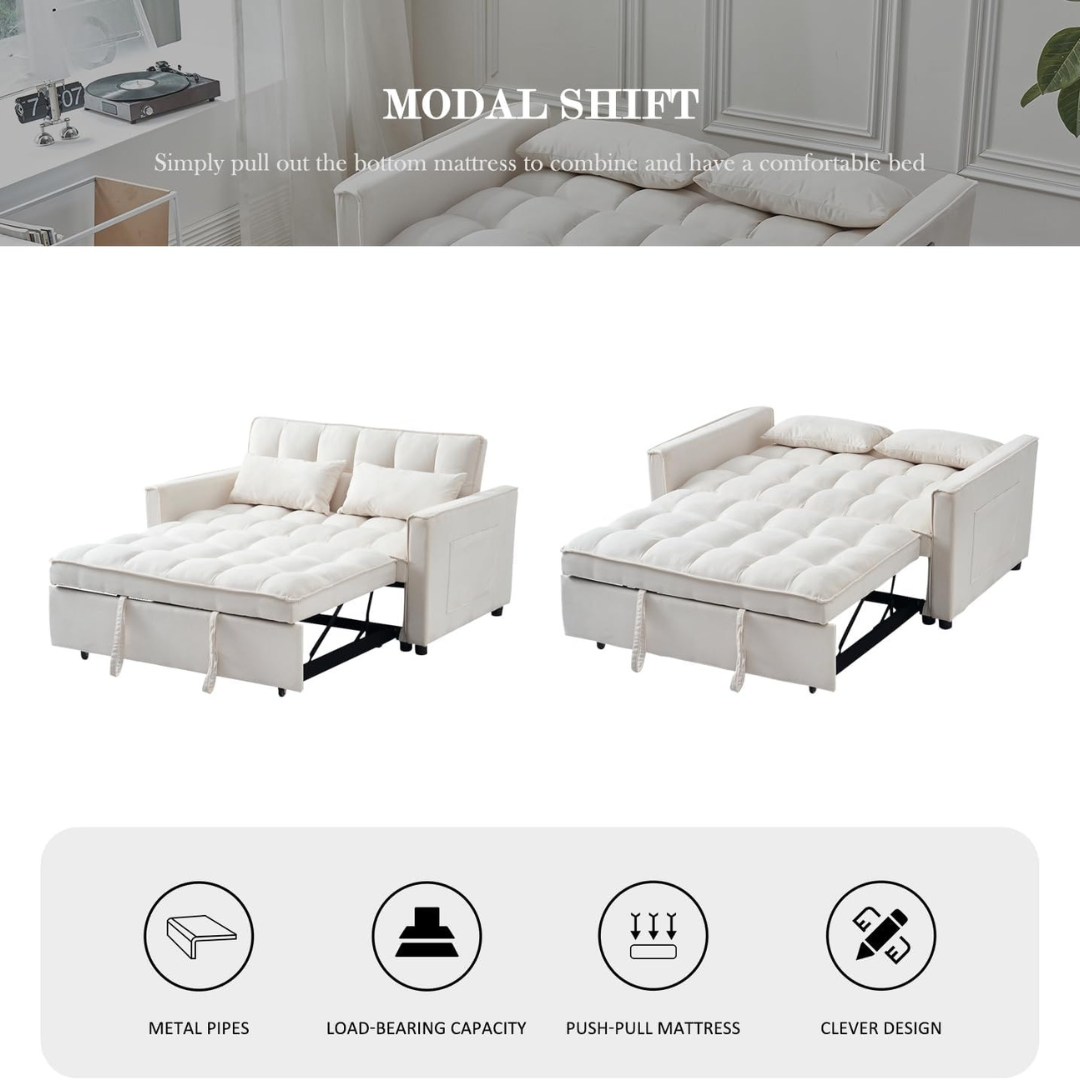 Sofa Bed with Adjustable Backrest-Aldronix