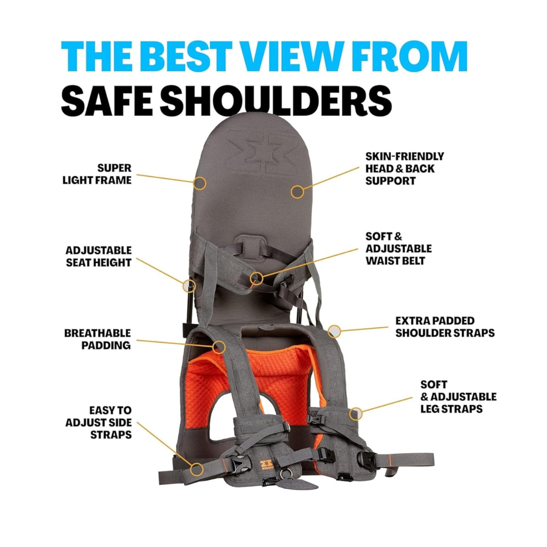 Lightweight Child Shoulder Carrier and Sunshade Bundle - For Kids 6 Months to 4 Years Old-Aldronix