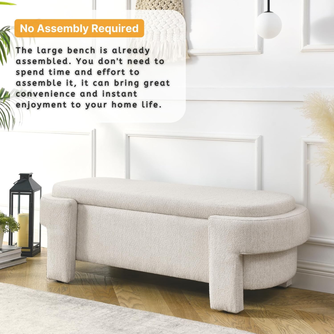 Oval Storage Bench-Aldronix