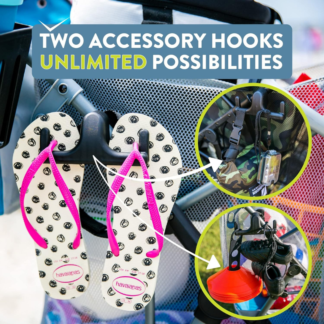 Wheeled Collapsible Beach Cart for Soft Sand, Fishing, Camping & Garden-Aldronix
