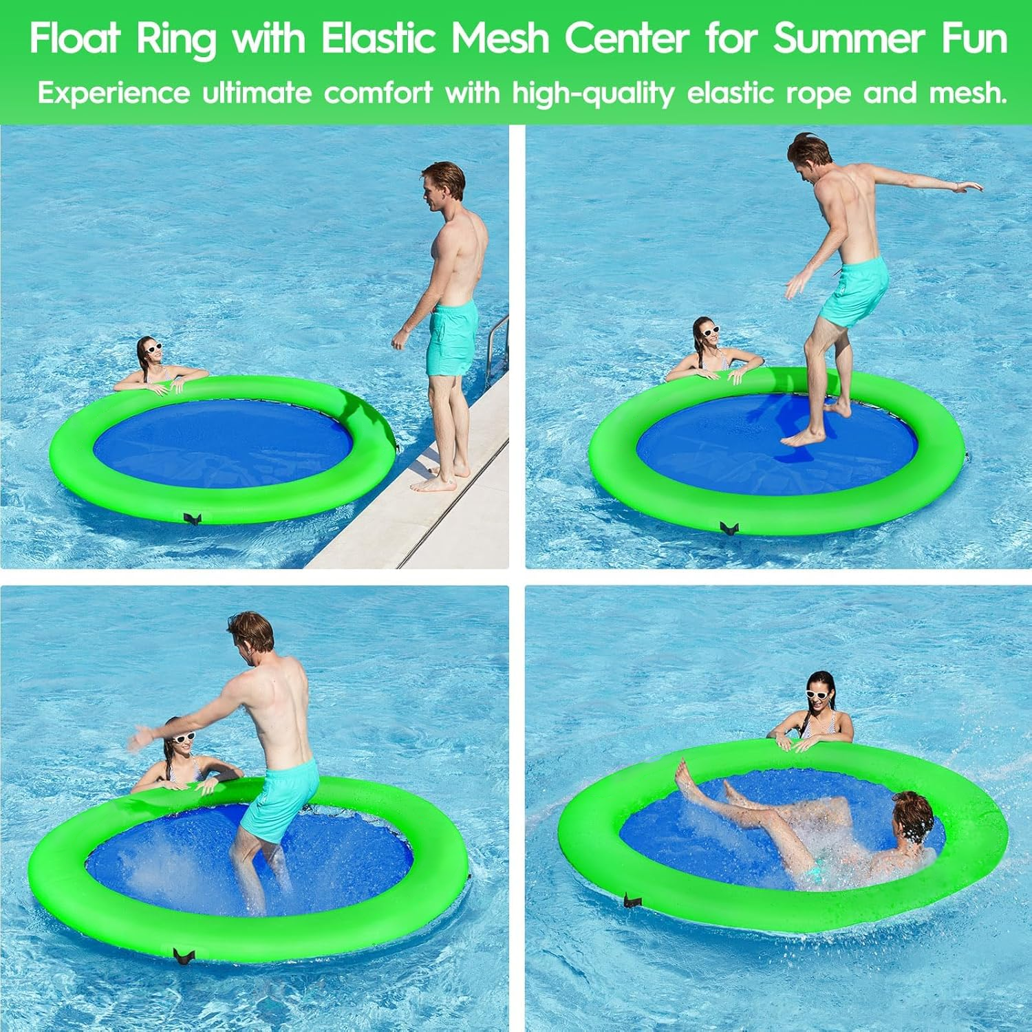 Inflatable 8ft Floating Water Hammock Platform-Aldronix