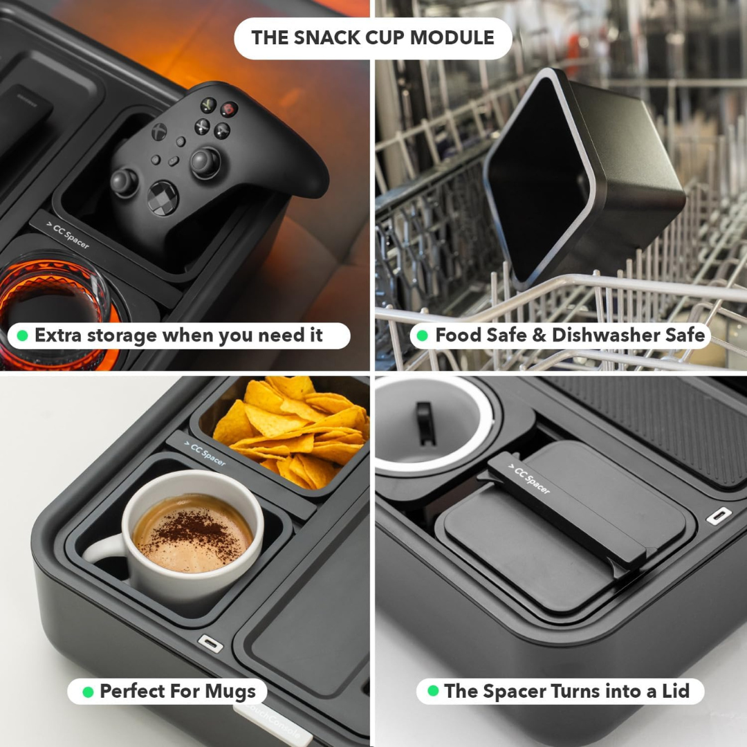 Drinks & Snacks Sofa Caddy with Armrest-Aldronix