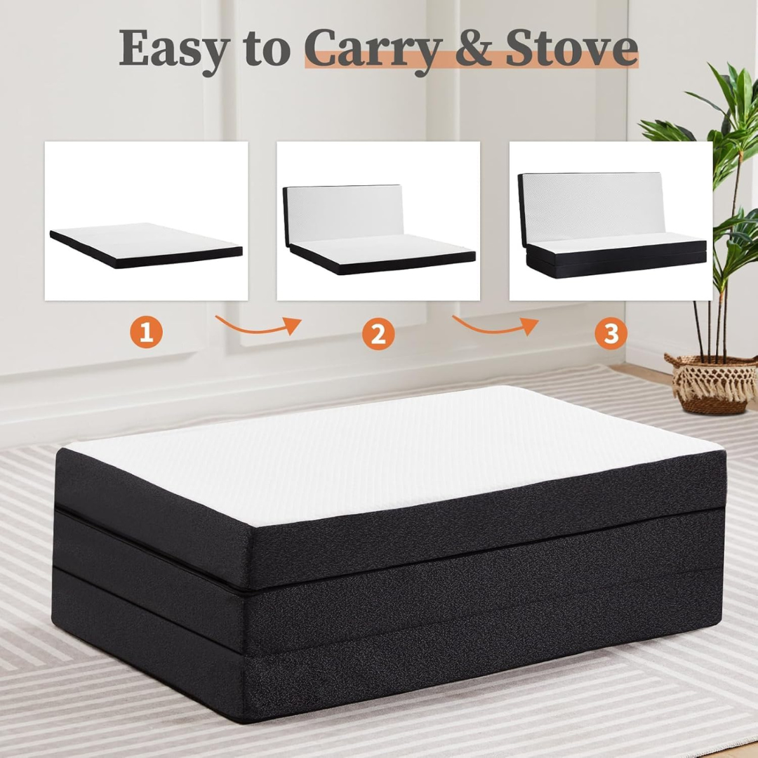 Tri-fold Memory Foam Topper-Aldronix