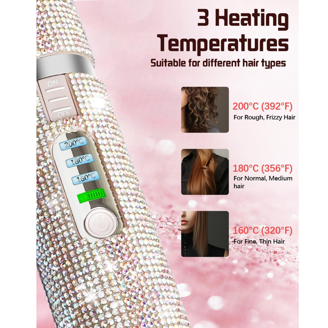 Gemstone Wireless Hair Straightener-Aldronix