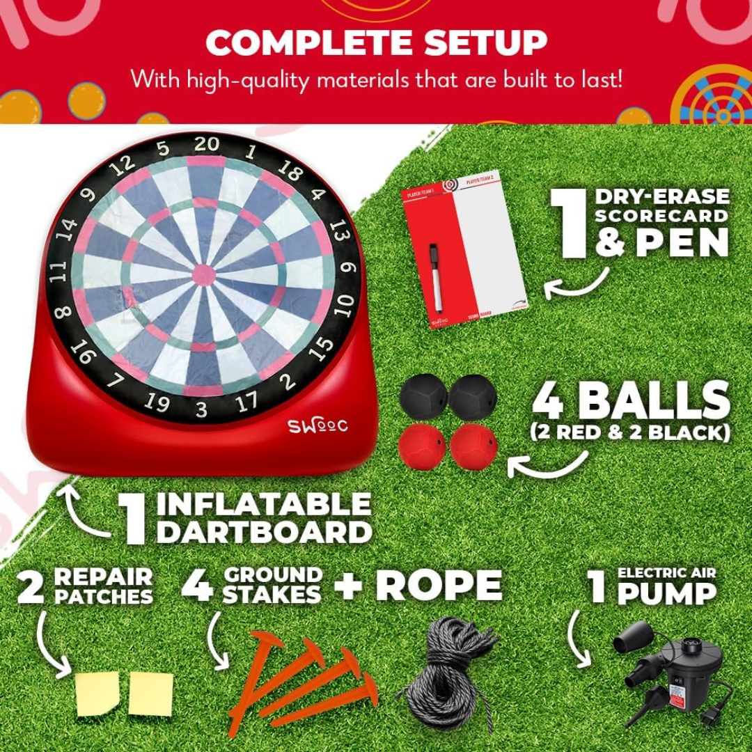 Giant Kick Darts with 15+ Games Included-Aldronix
