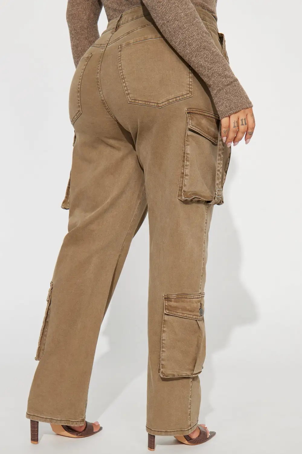 Nothing Left To Say Cargo Jeans - Olive-Aldronix