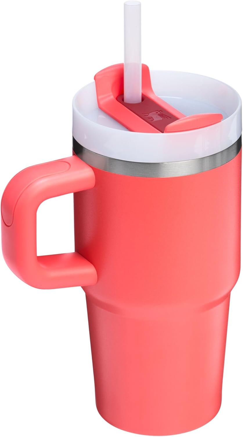 Stanley Quencher H2.0 Tumbler with Handle and Straw 30 oz | Flowstate 3-Position Lid | Cup Holder Compatible for Travel | Insulated Stainless Steel Cup | BPA-Free | Cherry Blossom-Aldronix