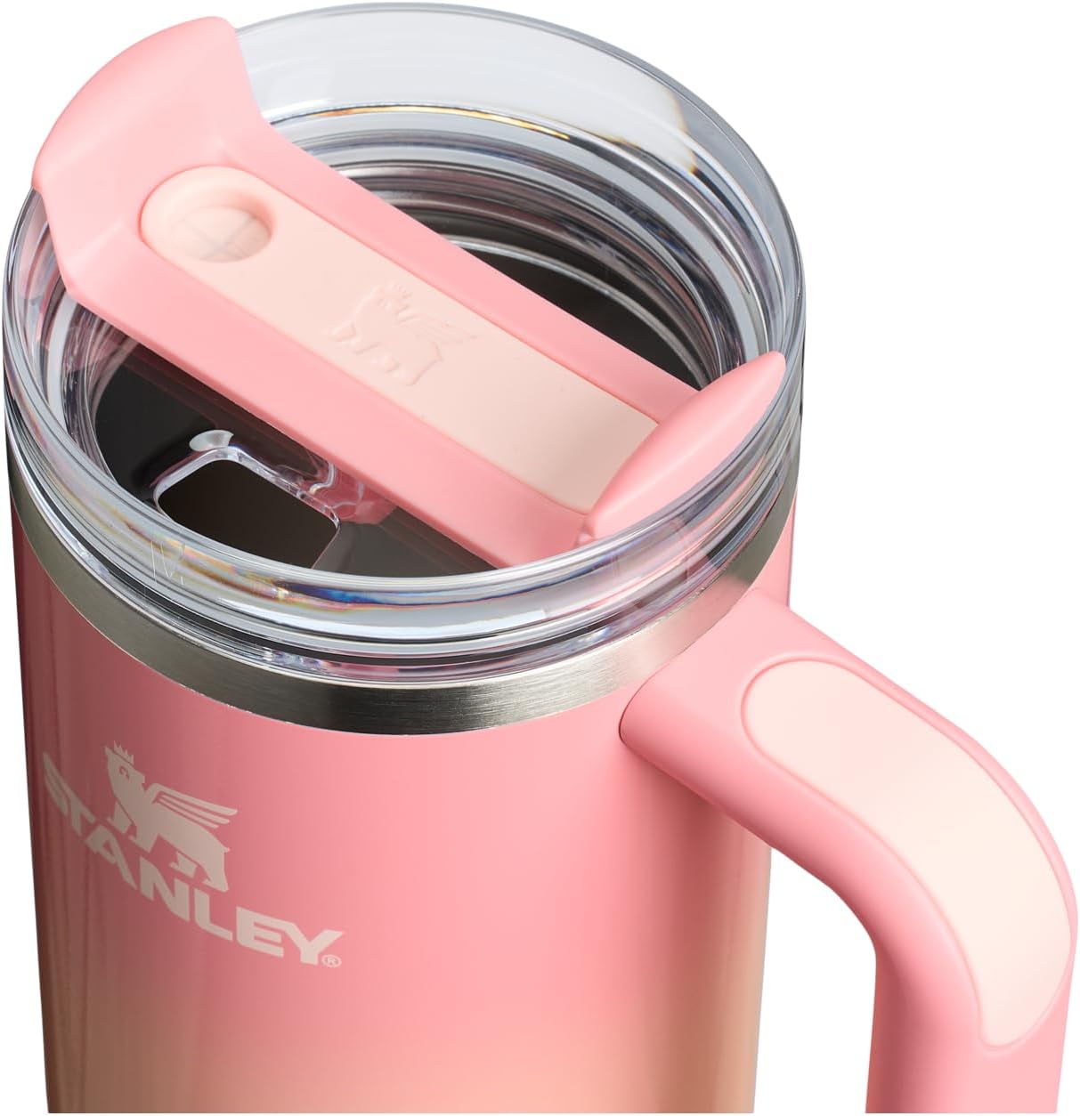 Stanley Quencher H2.0 Tumbler with Handle and Straw 30 oz | Flowstate 3-Position Lid | Cup Holder Compatible for Travel | Insulated Stainless Steel Cup | BPA-Free | Cherry Blossom-Aldronix