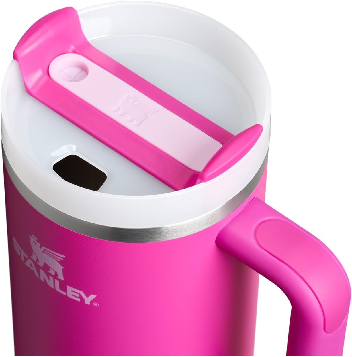 Stanley Quencher H2.0 Tumbler with Handle and Straw 30 oz | Flowstate 3-Position Lid | Cup Holder Compatible for Travel | Insulated Stainless Steel Cup | BPA-Free | Cherry Blossom-Aldronix