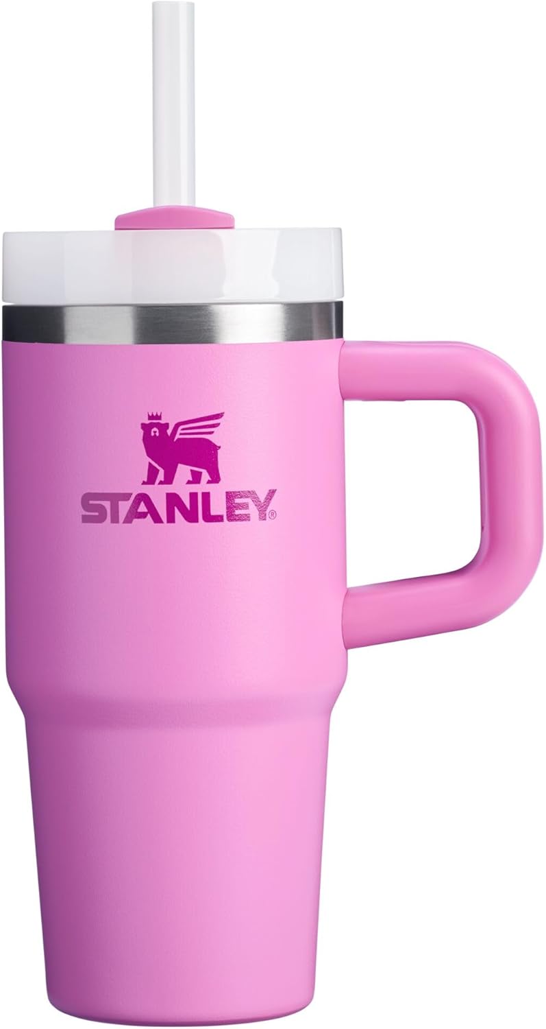 Stanley Quencher H2.0 Tumbler with Handle and Straw 30 oz | Flowstate 3-Position Lid | Cup Holder Compatible for Travel | Insulated Stainless Steel Cup | BPA-Free | Cherry Blossom-Aldronix