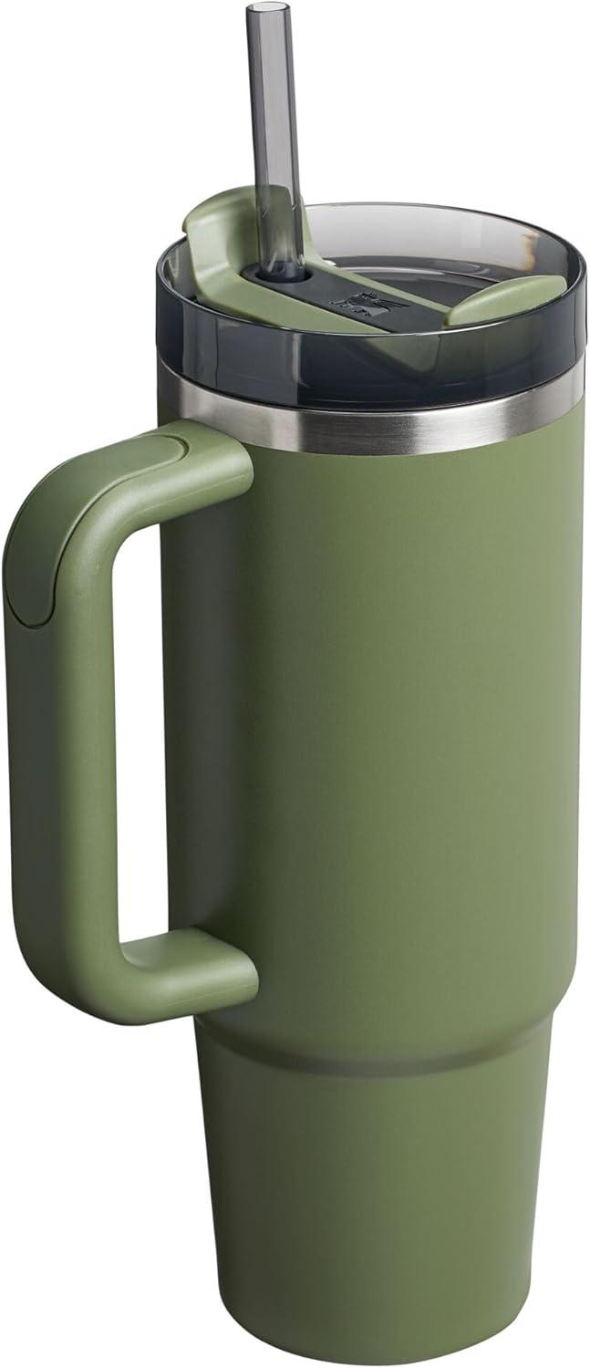 Stanley Quencher H2.0 Tumbler with Handle and Straw 30 oz | Flowstate 3-Position Lid | Cup Holder Compatible for Travel | Insulated Stainless Steel Cup | BPA-Free | Cherry Blossom-Aldronix