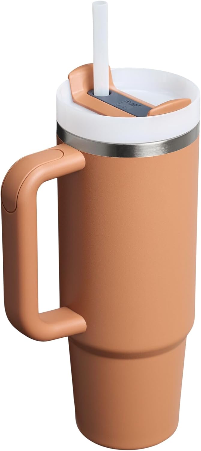 Stanley Quencher H2.0 Tumbler with Handle and Straw 30 oz | Flowstate 3-Position Lid | Cup Holder Compatible for Travel | Insulated Stainless Steel Cup | BPA-Free | Cherry Blossom-Aldronix