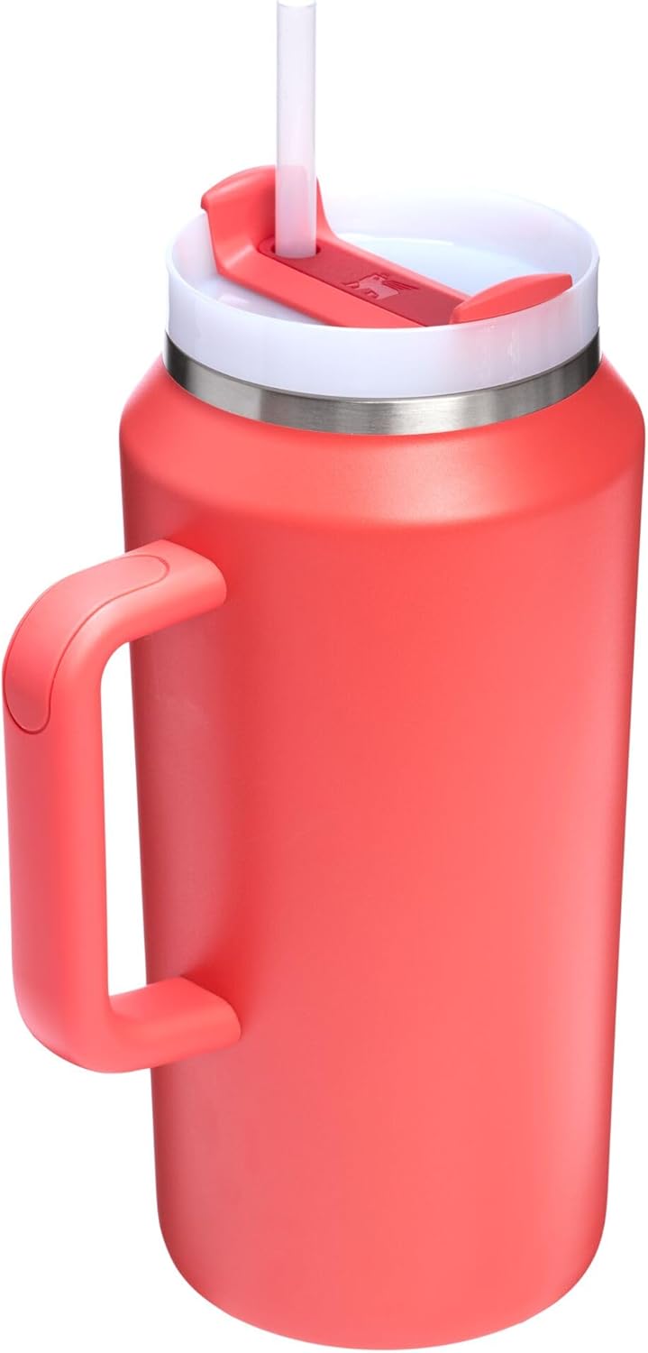 Stanley Quencher H2.0 Tumbler with Handle and Straw 30 oz | Flowstate 3-Position Lid | Cup Holder Compatible for Travel | Insulated Stainless Steel Cup | BPA-Free | Cherry Blossom-Aldronix