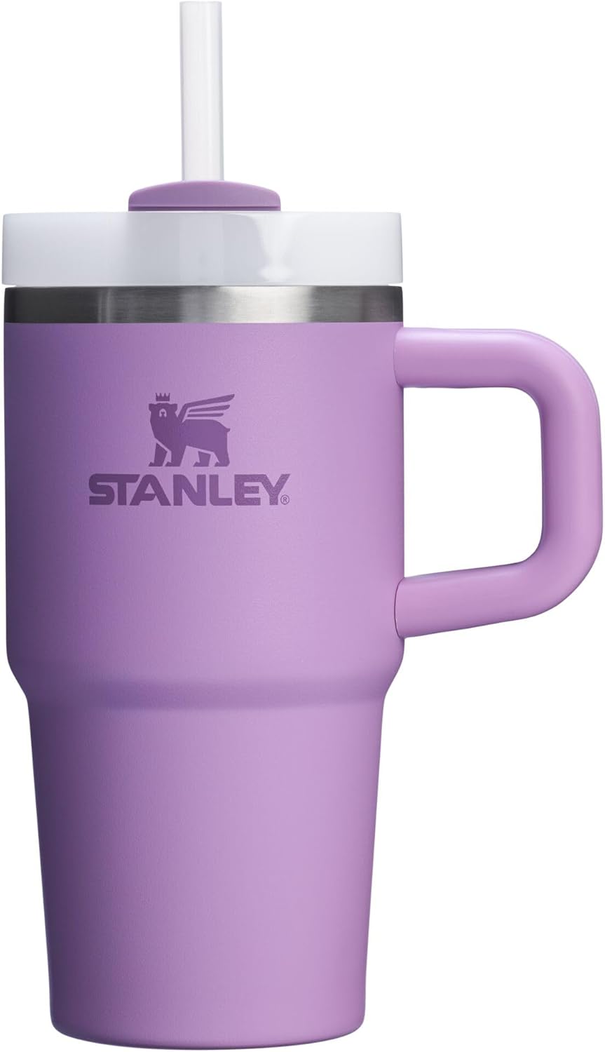 Stanley Quencher H2.0 Tumbler with Handle and Straw 30 oz | Flowstate 3-Position Lid | Cup Holder Compatible for Travel | Insulated Stainless Steel Cup | BPA-Free | Cherry Blossom-Aldronix