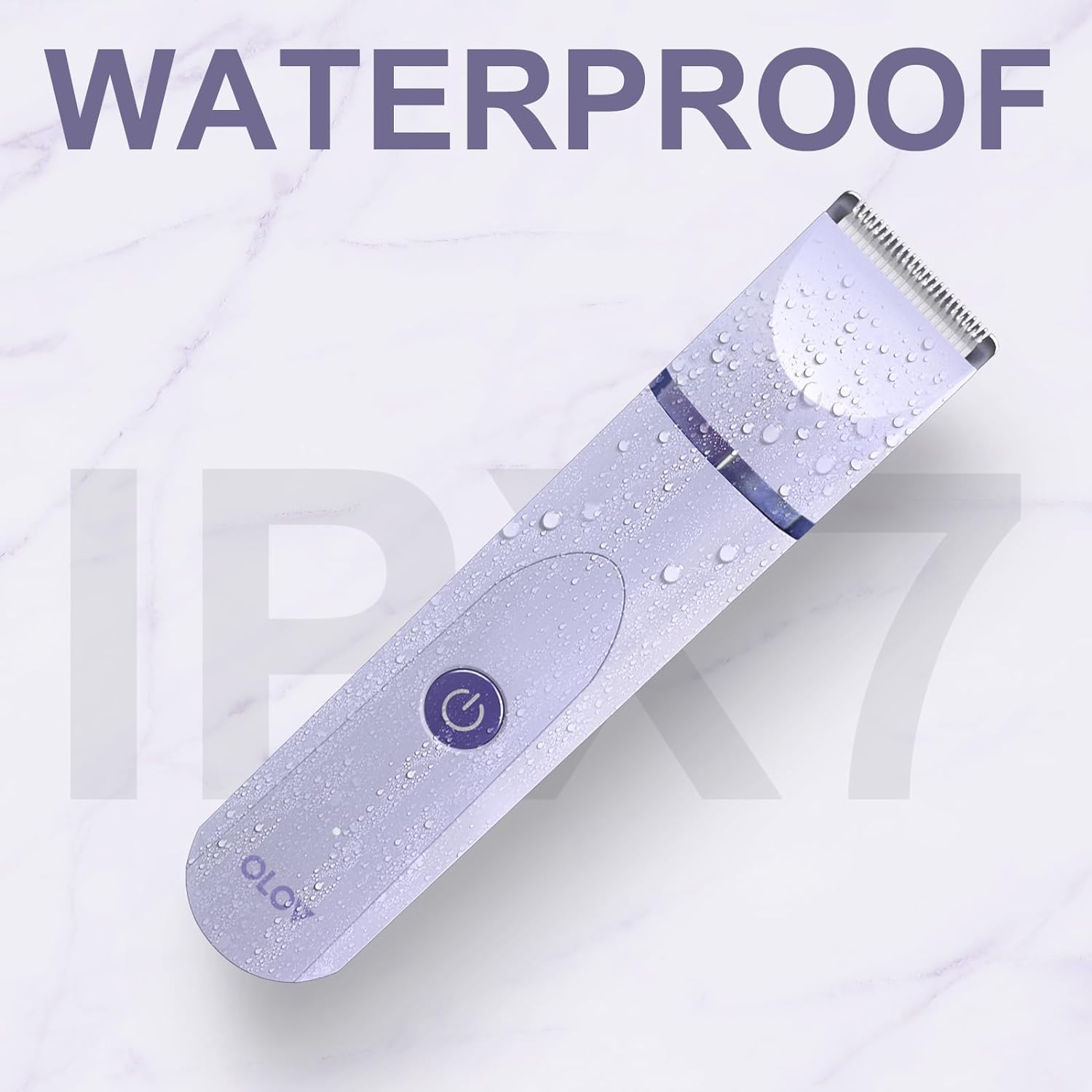  Electric Body Hair Trimmer - Groin Trimmer for Men - Bikini Trimmer Women - Wet/Dry Shaver Groomer, Replaceable Ceramic Blade Heads, USB Recharge Dock, Waterproof Hygiene Razor,Purple-Aldronix