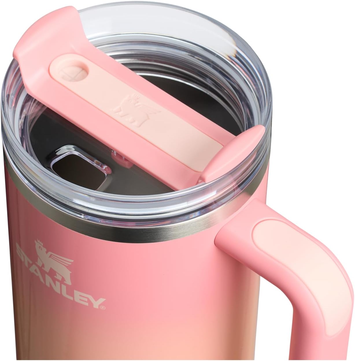 Stanley Quencher H2.0 Tumbler with Handle and Straw 30 oz | Flowstate 3-Position Lid | Cup Holder Compatible for Travel | Insulated Stainless Steel Cup | BPA-Free | Cherry Blossom-Aldronix