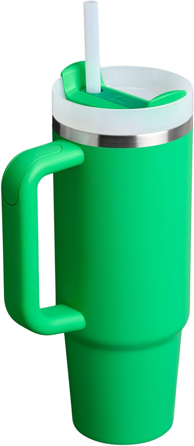 Stanley Quencher H2.0 Tumbler with Handle and Straw 30 oz | Flowstate 3-Position Lid | Cup Holder Compatible for Travel | Insulated Stainless Steel Cup | BPA-Free | Cherry Blossom-Aldronix